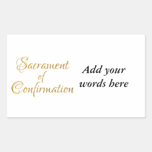 Sacrament of Confirmation Golden 3D Look Sticker