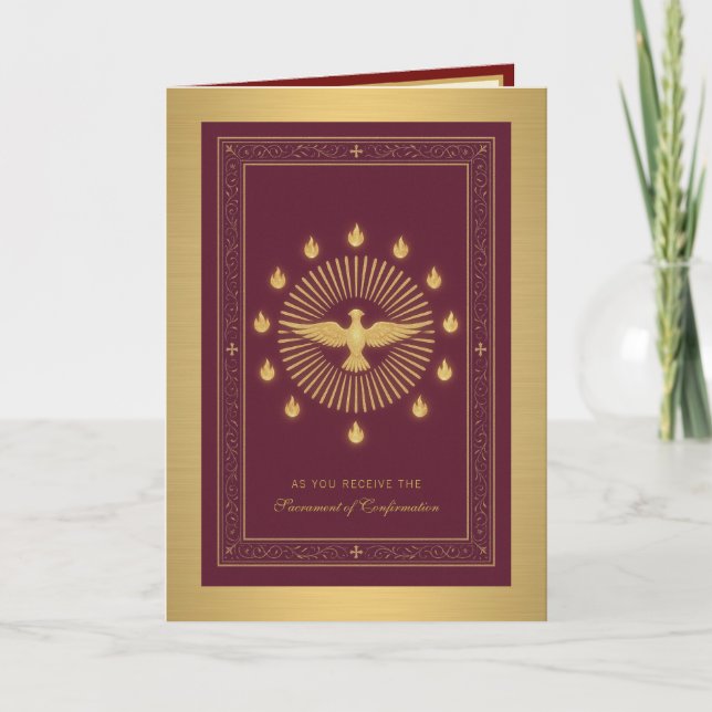 Sacrament of Confirmation Religious Prayer Holiday Card (Front)