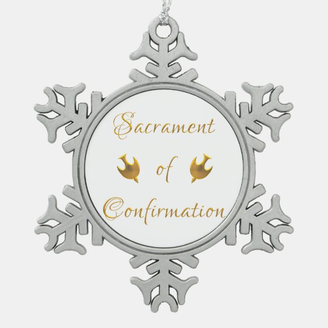 Sacrament of Confirmation Snowflake Ornament (Front)
