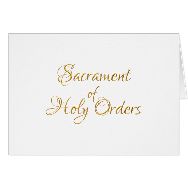 Sacrament of Holy Orders Golden 3D Look (Front Horizontal)