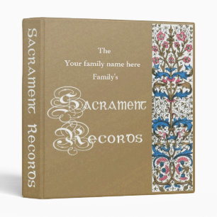 Sacrament Records 1" Binder