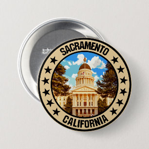 Sacramento 3 inch round button