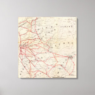 Sacramento, Amador, Calaveras, San Joaquin Canvas Print