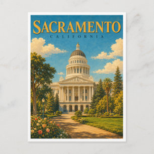 Sacramento California Capitol Dome GeoSaga Postcard
