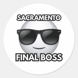 Sacramento California Final Boss Cool Sticker