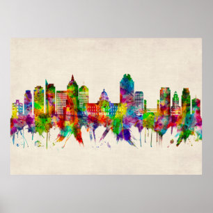 Sacramento California Skyline Poster