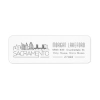 Sacramento, California Stylized Skyline |
