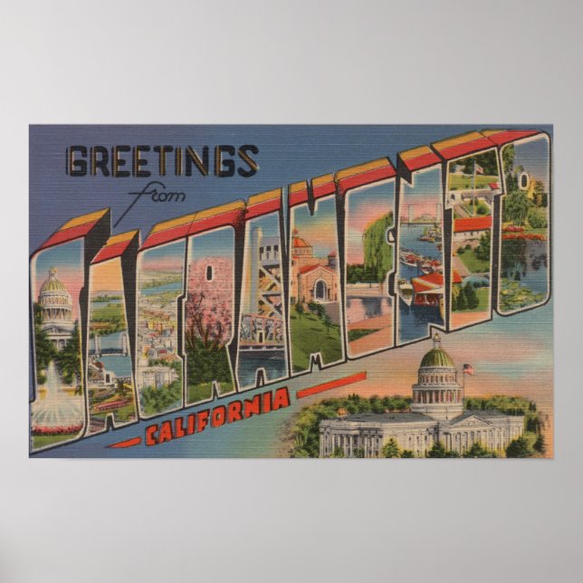Sacramento, CaliforniaLarge Letter Scenes 2 Poster (Front)