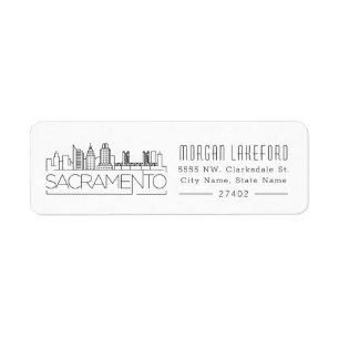 Sacramento, Californie Stylisé Skyline