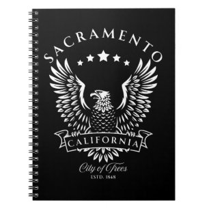 Sacramento City of Trees California Vintage Eagle Notebook