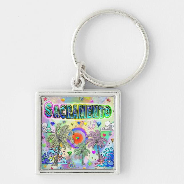 Sacramento Deep Dream Keychain (Front)