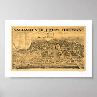 Sacramento from the Sky, 1923 Poster