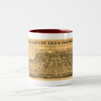 Sacramento from the Sky, 1923 Two-Tone Coffee Mug