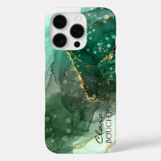 Sacramento Green Alcohol Ink Customizable iPhone 16 Pro Case