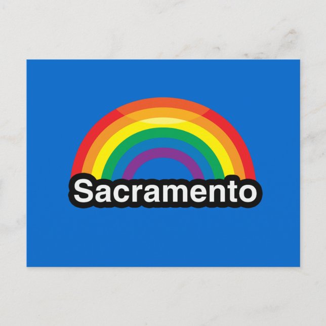 SACRAMENTO LGBT PRIDE RAINBOW POSTCARD (Front)