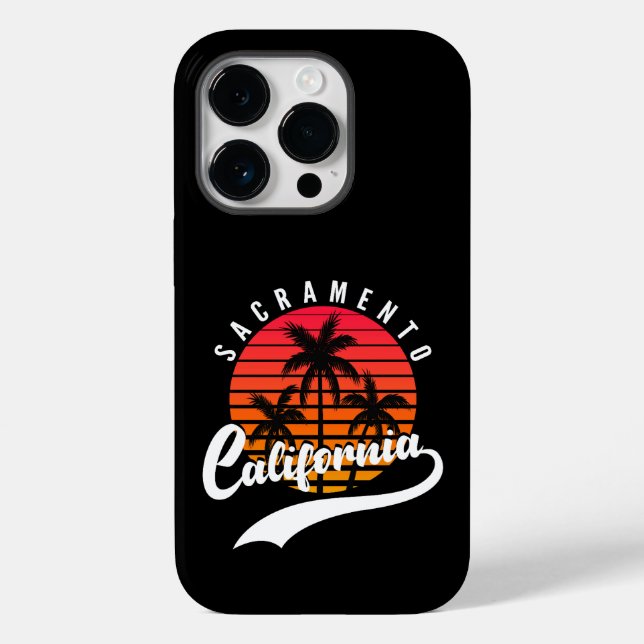 Sacramento Retro Case-Mate iPhone 14 Pro Case (Back)