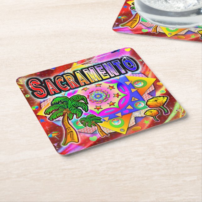 Sacramento Tropical Friends Coaster (Angled)
