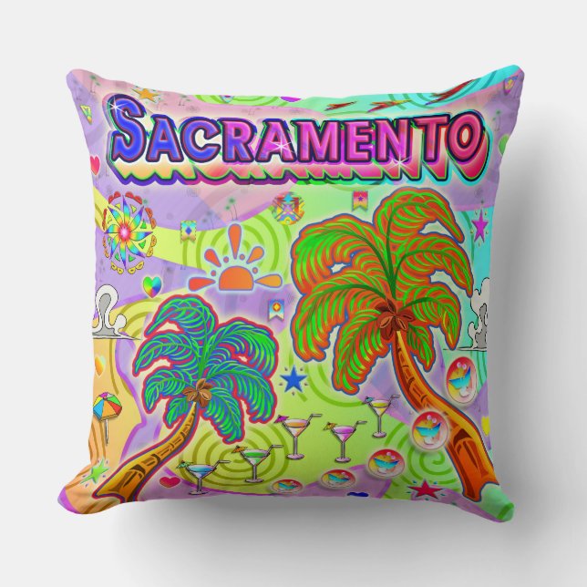 Sacramento Vacation Target Pillow (Front)