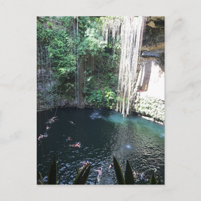 Sacré bleu Cenote, Ik Kil, Mexique #2 Carte postal (Devant)