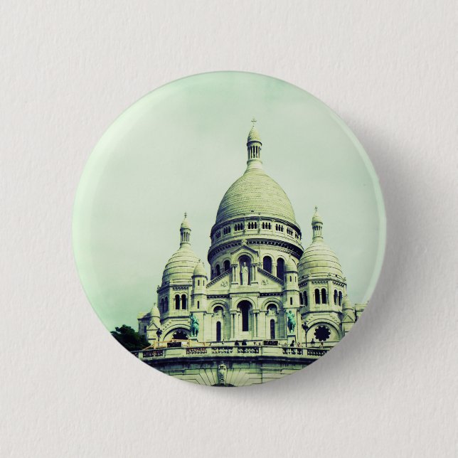 Sacre Coeur 2 Inch Round Button (Front)