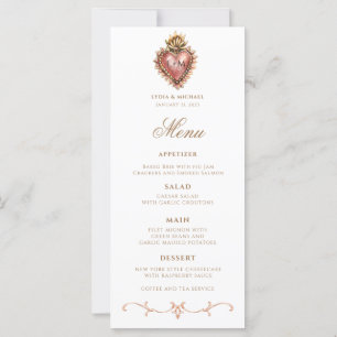 Sacré Coeur Baroque Menu Dîner Monogramme