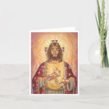 Sacré Coeur de Jésus, Art, Carte pour notes
