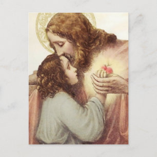 Sacré Coeur de Jésus Enfant Carte postale religi