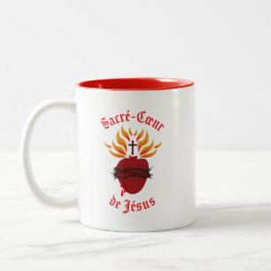 Sacré-Cœur de Jésus/Sacred Heart of Jesus Two-Tone Coffee Mug
