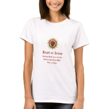 Sacré Coeur de Jésus T-shirt féminin à manches cou