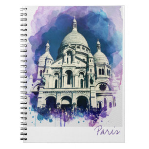 Sacré-Cœur Montmartre Paris France Architecture Notebook