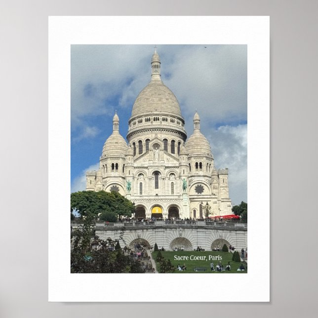 Sacre Coeur, Montmartre, Paris, France Poster (Front)