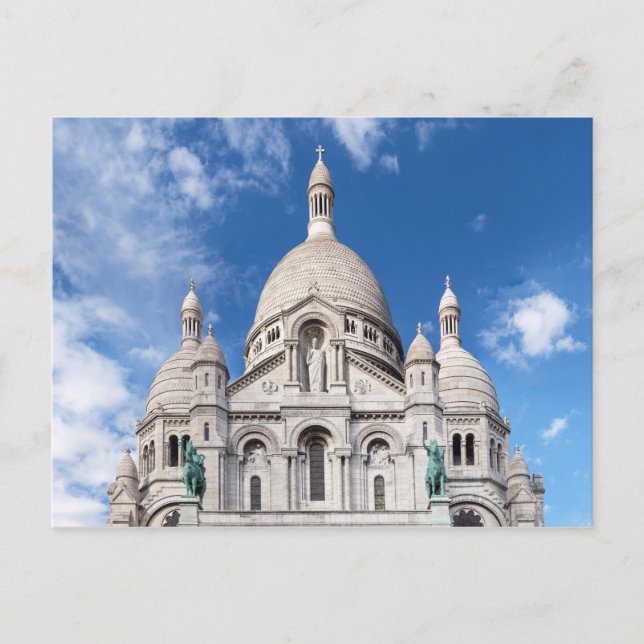 Sacre Coeur on Montmartre hill - Paris, France Postcard (Front)