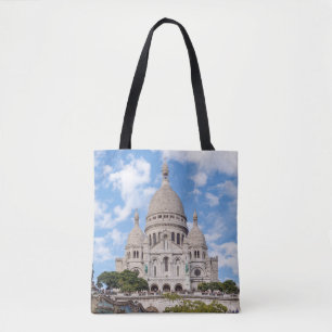 Sacre Coeur on Montmartre hill - Paris, France Tote Bag