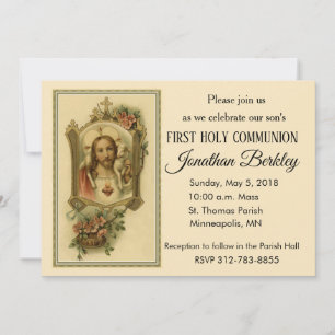 Sacré Coeur Première Communion Invitations