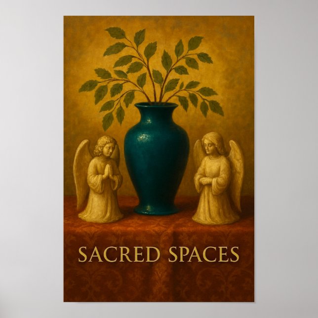 Sacred Angels with Emerald Vase Still Life Poster (Front)