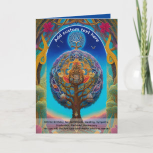 Sacred Art Mystical Tree of Life Spiritual Dreamer Card