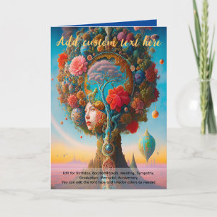 Sacred Art Mystical Tree of Life Spiritual Dreamer Card