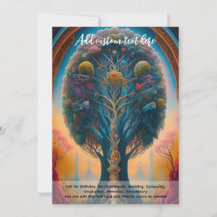 Sacred Art Mystical Tree of Life Spiritual Dreamer Invitation