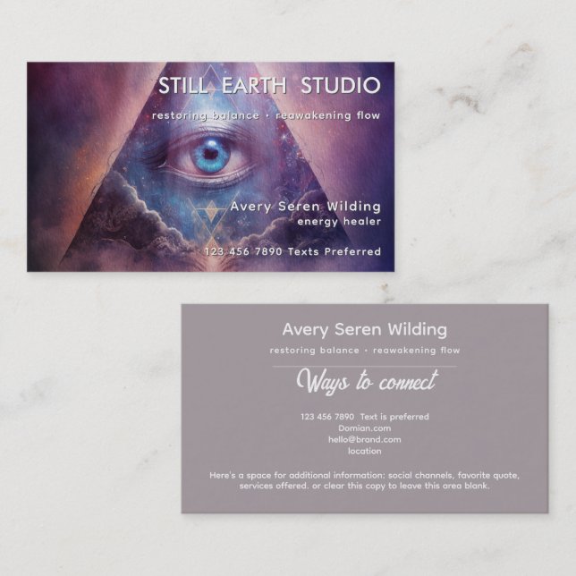 Sacred Axis | Third Eye Design Business Card (Front/Back)