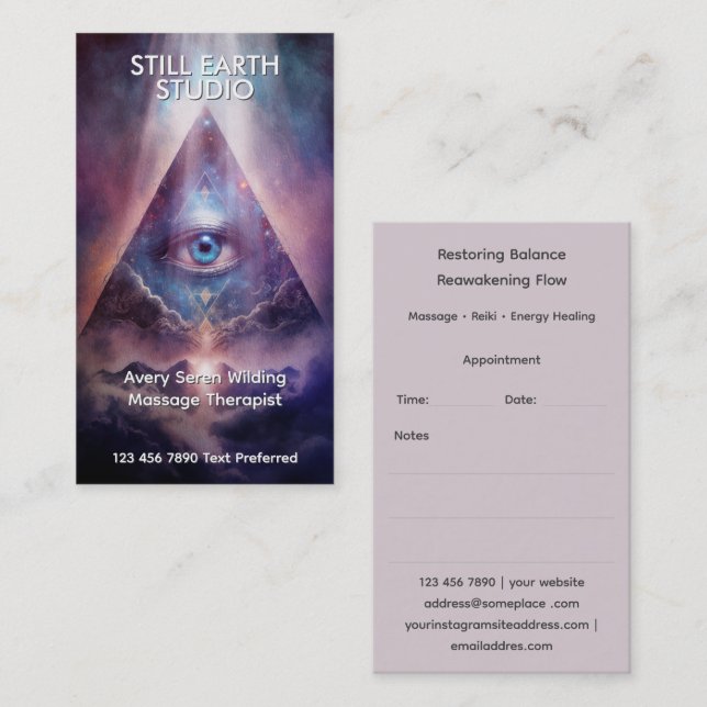 Sacred Axis | Third Eye Design Business Card (Front/Back)