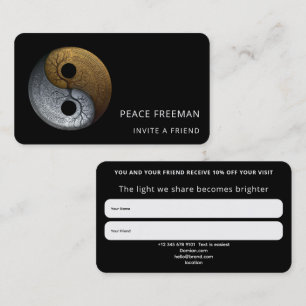 Sacred Balance   Yin Yang Symbol Business Card
