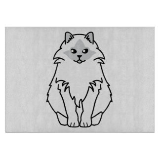 Sacred Birman Cat Cartoon Cutting Board