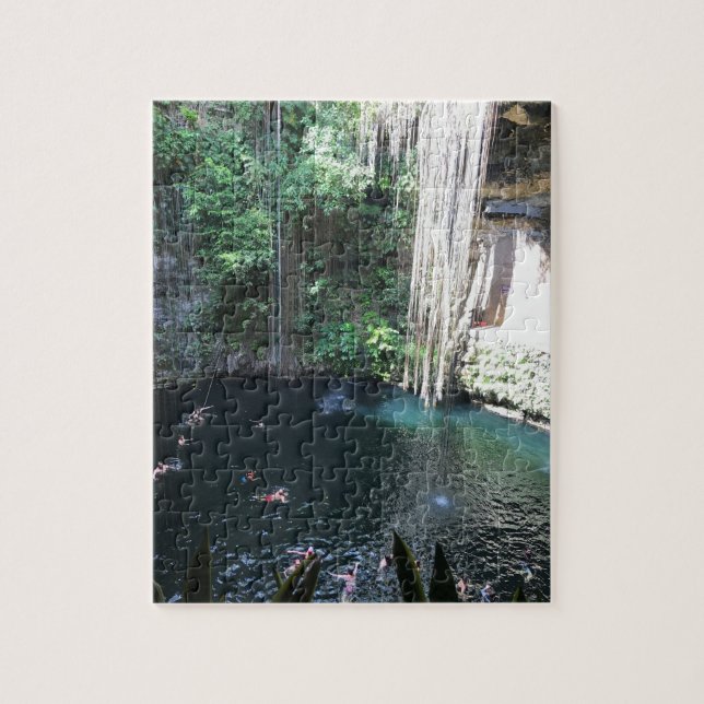 Sacred Blue Cenote, Ik Kil, Mexico#2 Jigsaw Puzzle (Vertical)