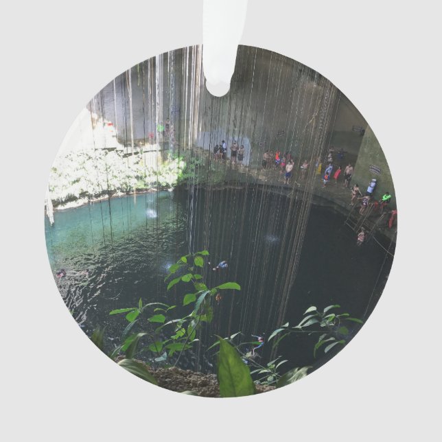 Sacred Blue Cenote, Ik Kil, Mexico Ornament (Front)