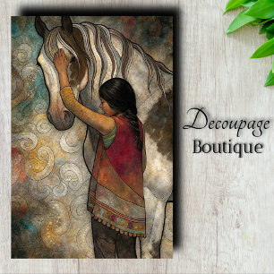 Sacred Bond Horse Decoupage Tissue Paper