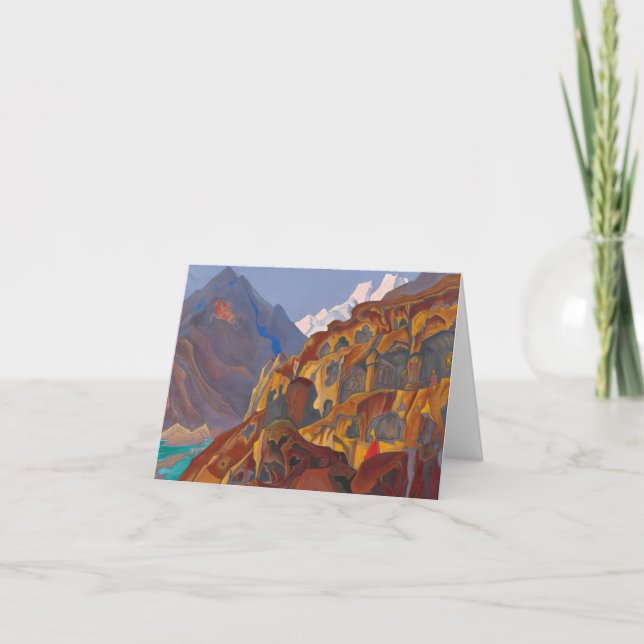 Sacred Caves by Nicholas Roerich Thank You Card (Front)