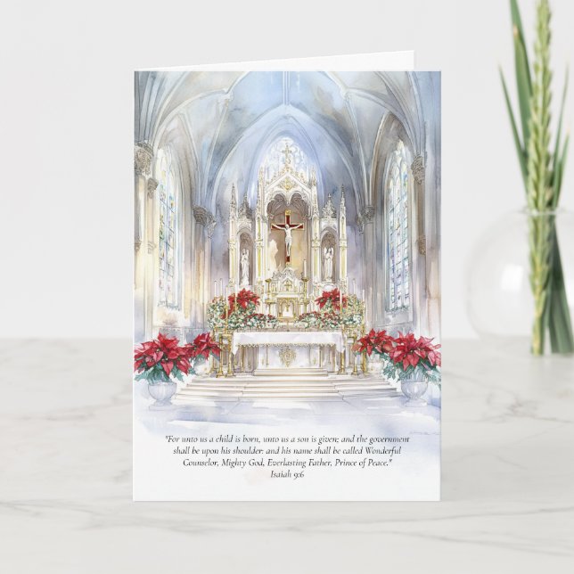 Sacred Christmas: Mass Offering for Your Intention Holiday Card (Front)
