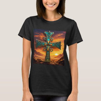 Sacred Cross of Ancestral Wisdom – African art T-Shirt