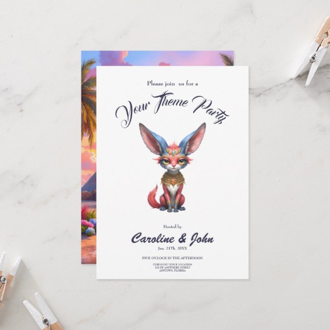 Sacred Desert Guardian  Invitation (Front/Back In Situ)