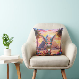 Sacred Desert Guardian Throw Pillow